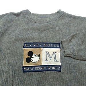 Vintage Disney Mickey Mouse sweatshirt with stripes